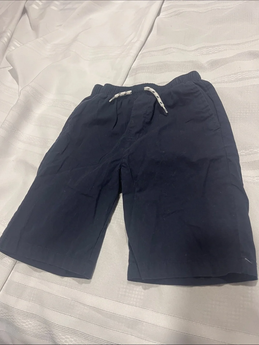 Kenneth Cole Navy Drawstring Elastic Waist Shorts